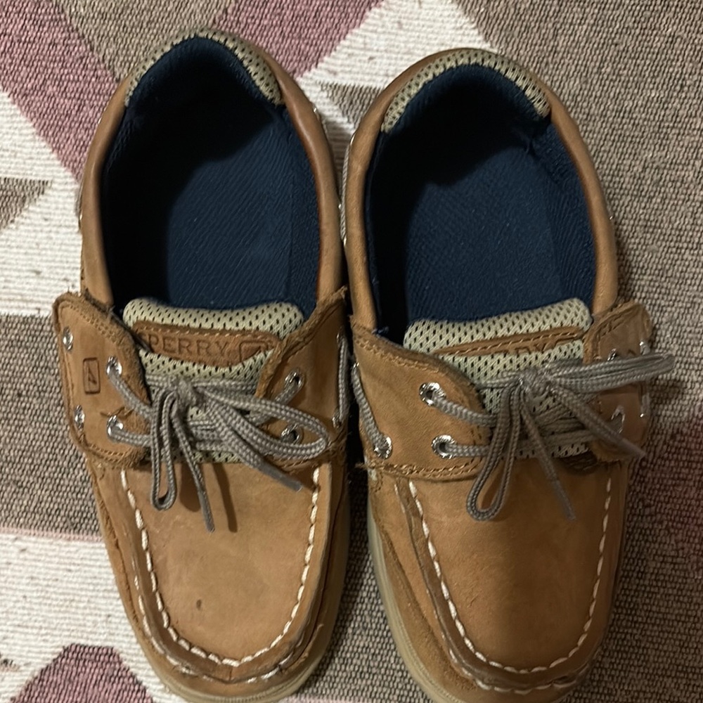 Sperry Kids Tan Boat Shoes -Size 12